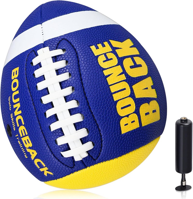 BOUNCEBACK Training Football, Youth Size & Official Size, Fatherless Football PassCatch Solo Enhancing Passing Catching(with Pump) - Image 1